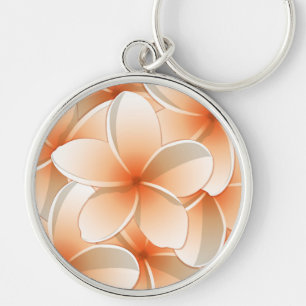 Bright Frangipani/Plumeria bloemen Sleutelhanger
