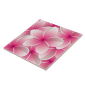 Bright Frangipani/Plumeria bloemen Tegeltje (Zijkant)