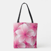 Bright Frangipani/Plumeria bloemen Tote Bag (Achterkant)