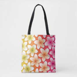 Bright Frangipani/Plumeria bloemen Tote Bag