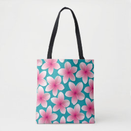 Bright Frangipani/Plumeria bloemen Tote Bag
