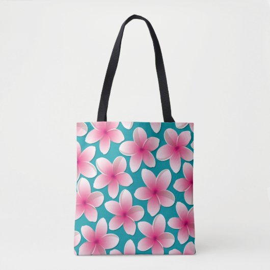 Bright Frangipani/Plumeria bloemen Tote Bag (Voorkant)