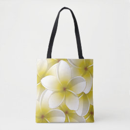 Bright Frangipani/Plumeria bloemen Tote Bag