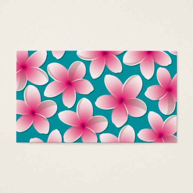 Bright Frangipani/Plumeria bloemen Visitekaartjes (Voorkant)