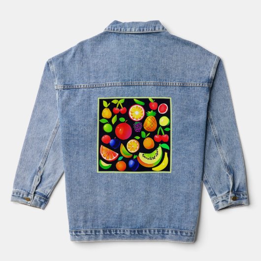 Bright Fruit Collectie Denim Jacket (Achterkant)