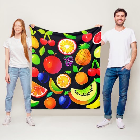 Bright Fruit Collectie Fleece Deken (In situ)