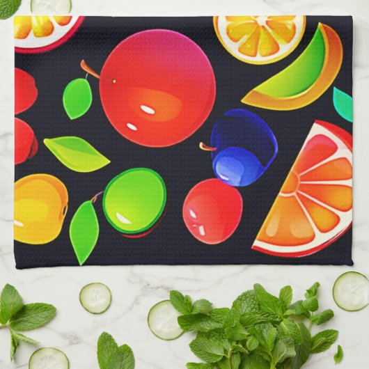 Bright Fruit Collectie Theedoek (Gevouwen)