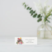 BRIGHT FRUIT FLORAL CAKE PATISSERIE CUPCAKE BAKERY MINI VISITEKAARTJE (Staand voorkant)