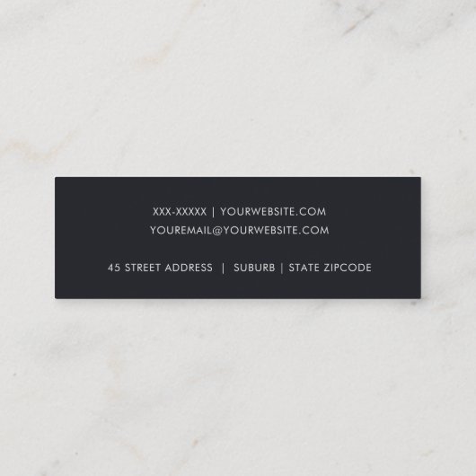 BRIGHT FRUIT FLORAL CAKE PATISSERIE CUPCAKE BAKERY MINI VISITEKAARTJE (Achterkant)