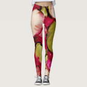 Bright Fuchsia Abstracte Vrouwen Leggings (Voorkant)