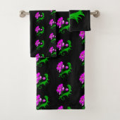 Bright Fuchsia Flower Bath-handdoekset Bad Handdoek (Insitu)