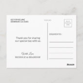 Bright Fuchsia Gold Floral Hartelijk dank Briefkaa Briefkaart (Achterkant)