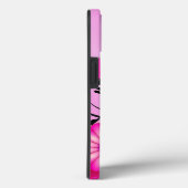 Bright Fuchsia Pink Floral Hibiscus Bloemen Stoer Case-Mate iPhone Case (Achterkant / Rechts)