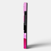 Bright Fuchsia Pink Floral Hibiscus Bloemen Stoer Case-Mate iPhone Case (Achterkant / Links)