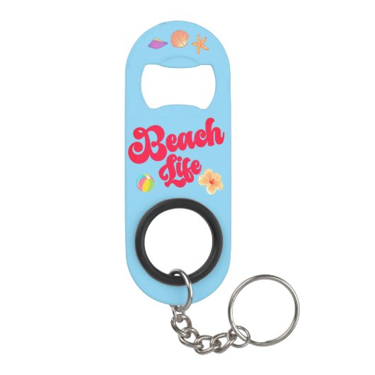 Bright Fun Beach Life Mini Flessenopener (Achterkant)