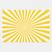 Bright Fun Pop Yellow Sunshine Crazy Chicken Run! Inpakpapier Vel (Voorkant 3)