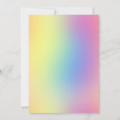 BRIGHT FUN RAINBOW SPARKLE WEDDING INVITATION KAART (Achterkant)
