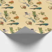 Bright Fun Reptiel Verjaardagsfeest Cadeaupapier (Hoek)