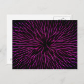 Bright Funky Hot Pink Firecracker Abstract Briefkaart (Voorkant / Achterkant)