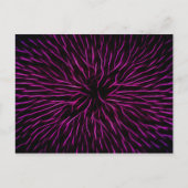 Bright Funky Hot Pink Firecracker Abstract Briefkaart (Voorkant)
