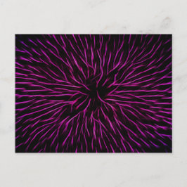 Bright Funky Hot Pink Firecracker Abstract Briefkaart