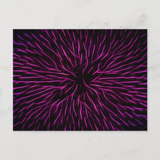 Bright Funky Hot Pink Firecracker Abstract Briefkaart (Voorkant)