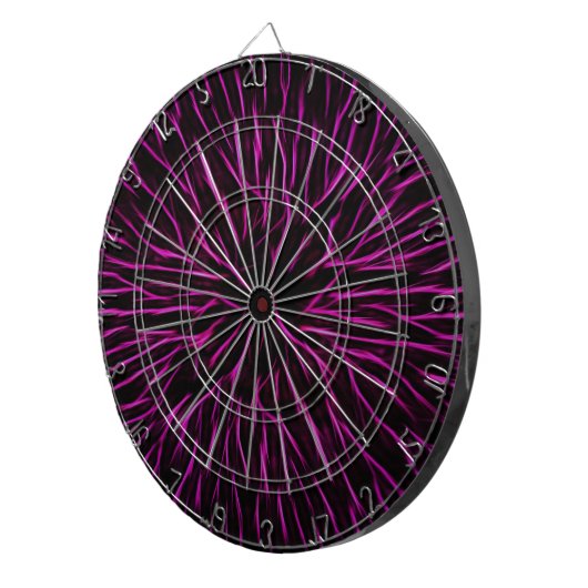 Bright Funky Hot Pink Firecracker Abstract Dartbord (Voorkant Rechts)