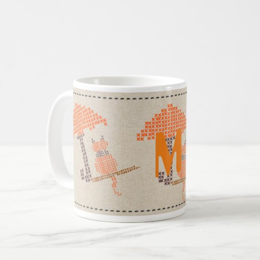 Bright Funny Cats Monogrammed Mok (Voorkant links)