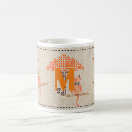 Bright Funny Cats Monogrammed Mok