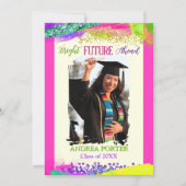 Bright Future Ahead Graduation Party Invitation Kaart (Voorkant)