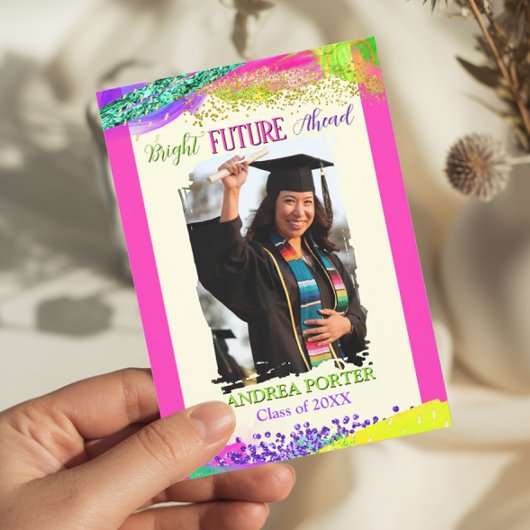 Bright Future Ahead Graduation Party Invitation Kaart