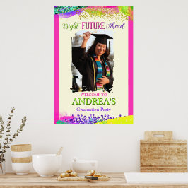 Bright Future Ahead Graduation Party Poster
