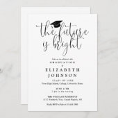 Bright Future Elegant Script Afstudeerfeest Kaart (Voorkant / Achterkant)