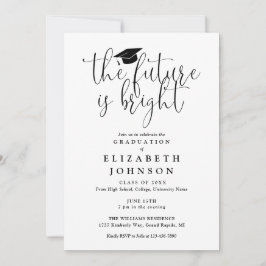 Bright Future Elegant Script Afstudeerfeest Kaart
