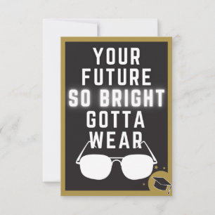 Bright Future Funny Afstuderen Card Bedankkaart