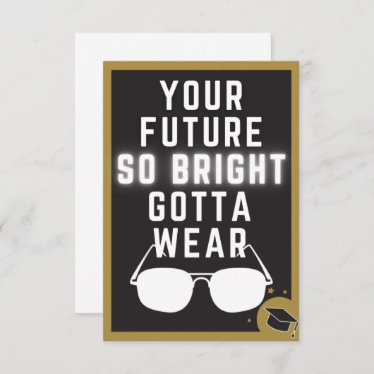 Bright Future Funny Afstuderen Kaart (Voorkant / Achterkant)