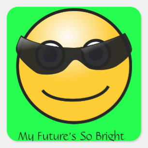 Bright Future Funny Sun in Sunglazen Sticker