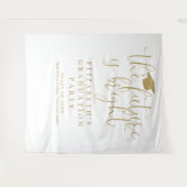 Bright Future Gold Graduation Party Foto achtergro Wandkleed (Voorkant (horizontaal))