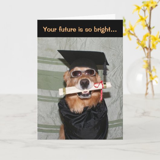 Bright Future Golden Afstuderen Kaart (Gele Bloem)