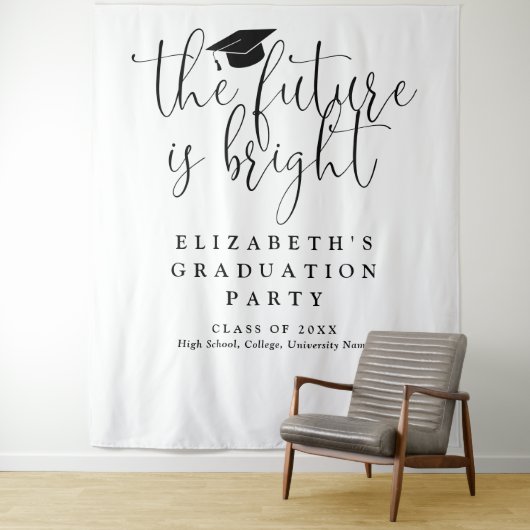Bright Future Graduation Party Foto achtergrond Wandkleed (In situ)