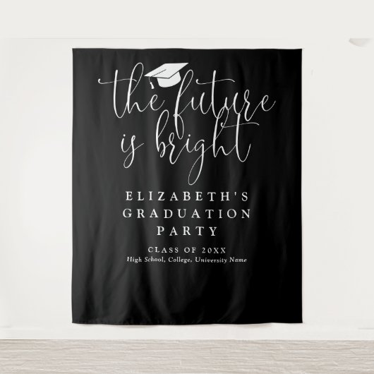 Bright Future Graduation Party Foto achtergrond Wandkleed (Voorkant)
