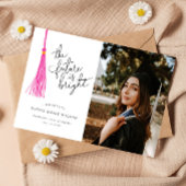 Bright Future Pink Tassel Afstuderen Aankondiging