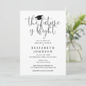 Bright Future Script Foto Afstudeerfeest Kaart (Staand voorkant)