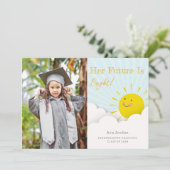 Bright Future Sunshine Afstuderen Foto Kaart (Staand voorkant)