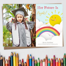 Bright Future Sunshine Rainbow Afstuderen Foto