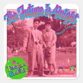 bright future vierkante sticker (Voorkant)