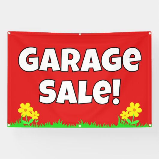 Bright Garage Sale Spandoek (Horizontaal)