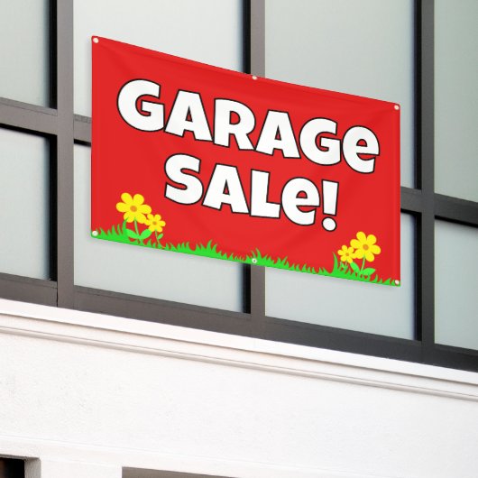 Bright Garage Sale Spandoek (Buitenkant Gebouw)