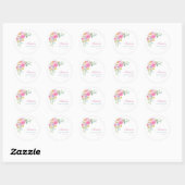 Bright Garden Floral Spring Summer Baby shower Ronde Sticker (Vel)