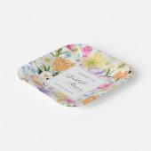 Bright Garden Floral Spring Summer Vrijgezellenfee Papieren Bordje (Gebogen)